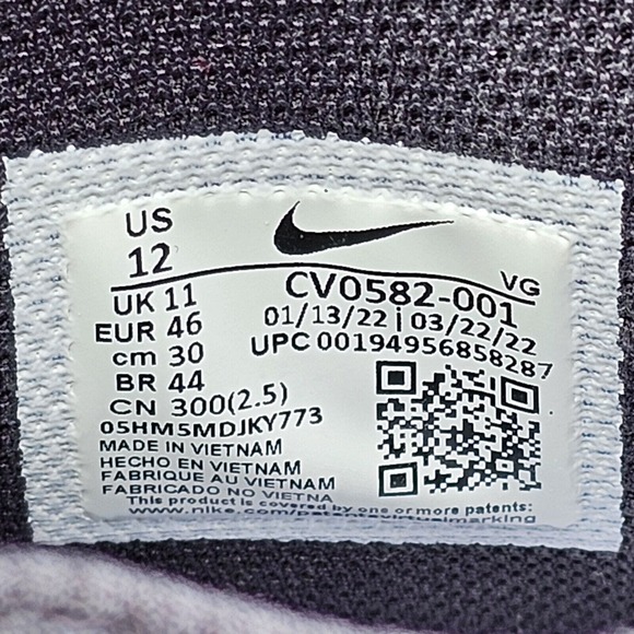 Mens Nike Alpha Menace 3 Shark Football Cleat Black CV0582-001 Fastflex Sz 12 - Picture 10 of 10